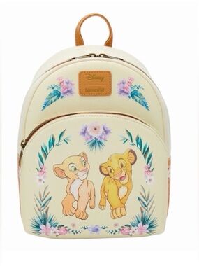 NEW Loungefly Disney The Lion King Simba & Nala Floral Mini Backpack